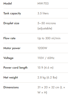 MW-703 ULV Fogger