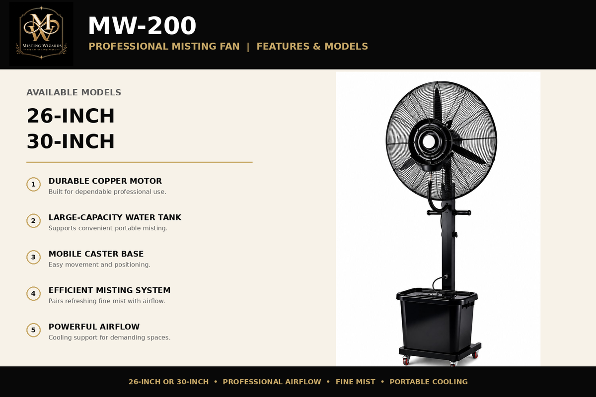 MW-200 Professional Misting Fan